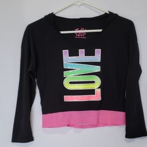 Girls Justice Cropped Hoodie